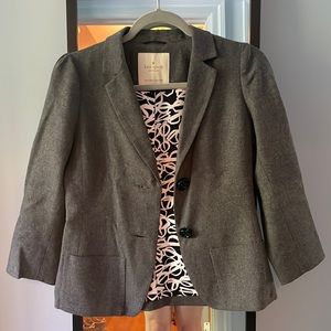 Kate Spade grey wool, cropped blazer